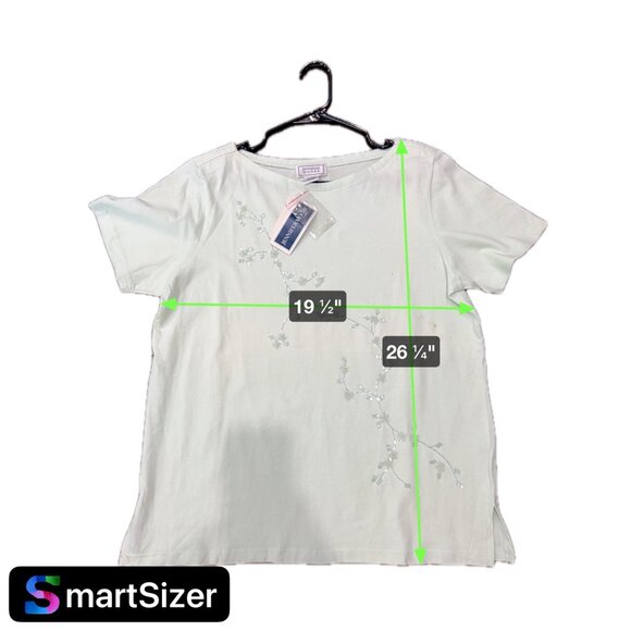 Jennifer Moore NWT Womens Light Green Embroidered Floral Shirt SZ Small - Picture 10 of 10